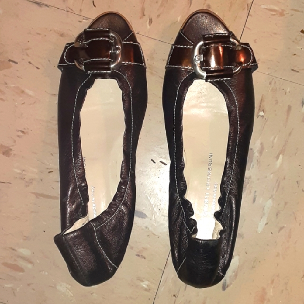 ATILLO GIUSTO LEOMBRUNI PEEP TOE SHOES EXCELLENT CONDITION